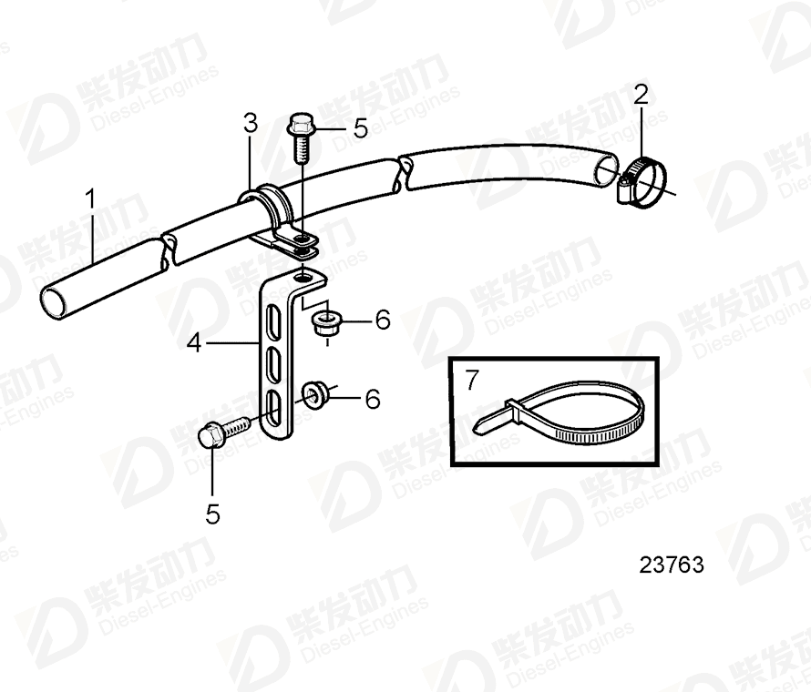 volvo penta Clamp 941976 Drawing volvo penta Clamp 941976 Drawing